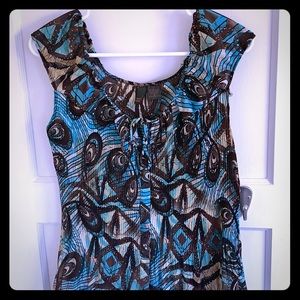 Colorful Fitted button down blouse